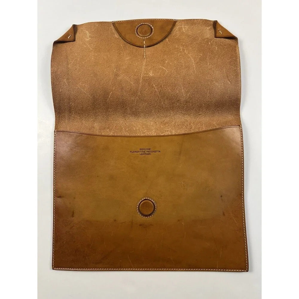 Boldrini Selleria Handmade Florentine Leather Clutch / Document Holder Italy